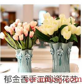 Murphy handmade ceramic vase furnishing articles contemporary and contracted sitting room TV cabinet table household decorative dried flowers flower arrangement