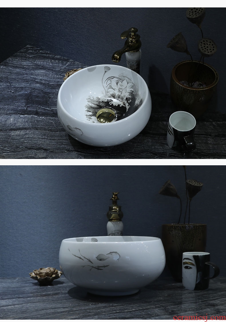 On the ceramic basin sink toilet lavatory oval basin sink restoring ancient ways household contracted basin