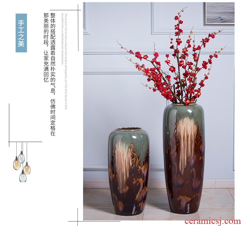 Jingdezhen vase landing new home decoration company furnishing articles European contracted sitting room flower arranging ceramic vase decoration