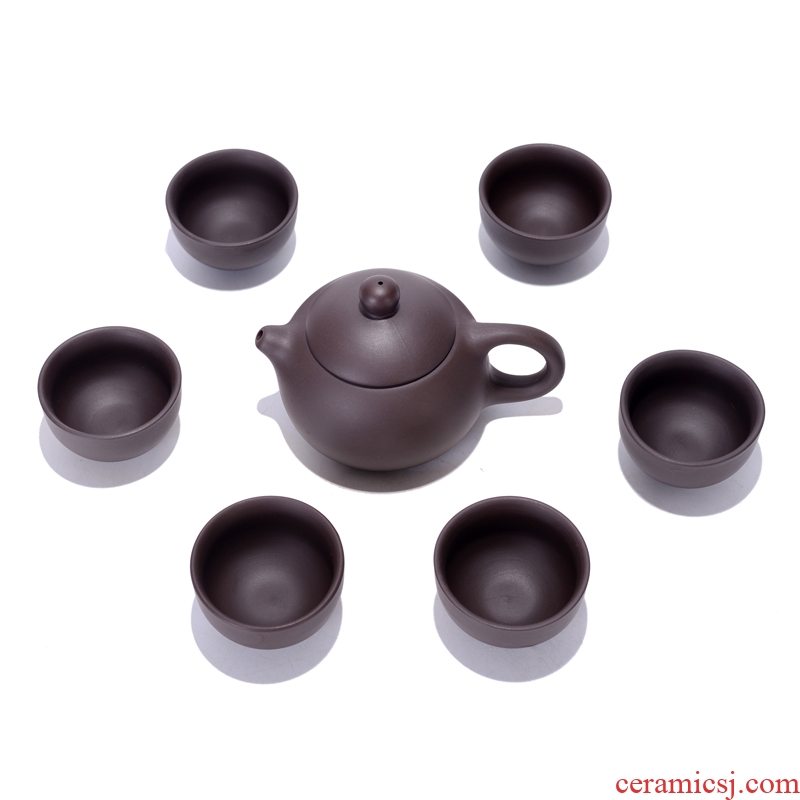 Four-walled yard violet arenaceous jingdezhen kung fu tea set combination ceramic teapot travel office