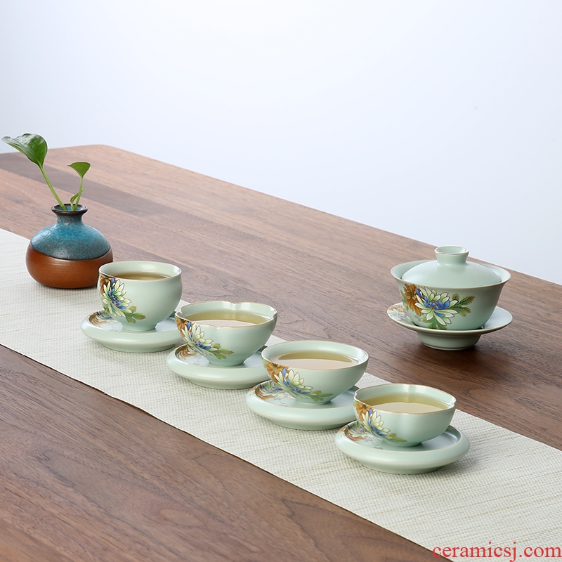 Innovation stereoscopic parties spend your kiln sample tea cup cup cup cup mat kung fu tea accessories ceramic tea cups
