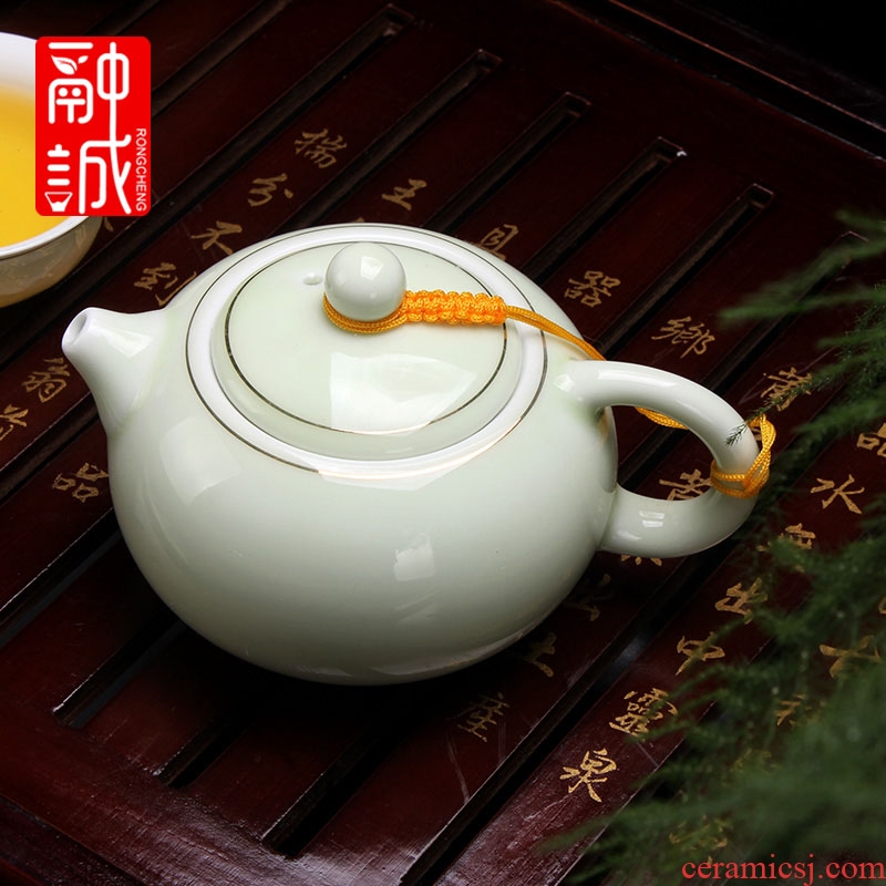 Celadon pot large heat-resistant ceramic teapot kung fu tea tea set household longquan celadon, xi shi pot