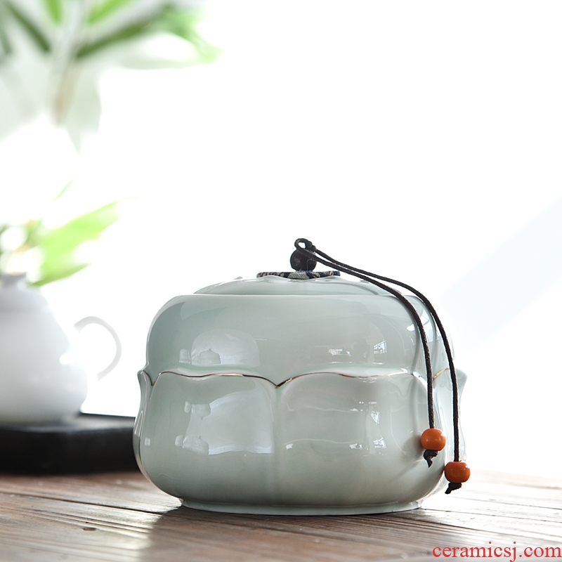 Chen xiang ceramic tea caddy seal storage jar large porcelain moistureproof receives caddy packaging