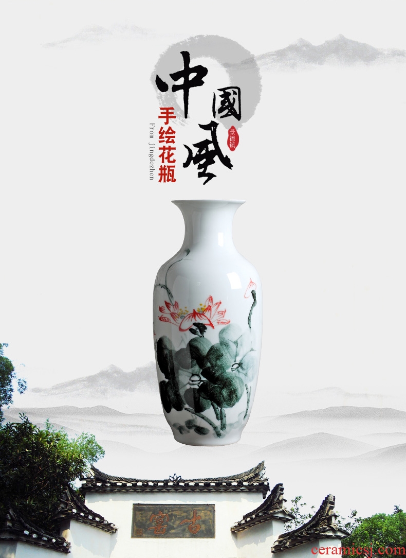 Jingdezhen ceramics by hand the glass vase furnishing articles dried flower arranging flowers sitting room lucky bamboo home home decorations