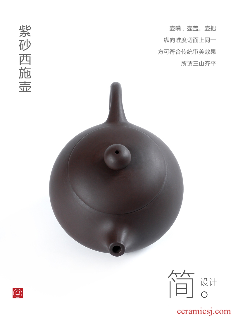 Three thousand ceramic tea village beauty make tea pot of yixing purple sand pot of purple clay manually single pot of kung fu tea pot