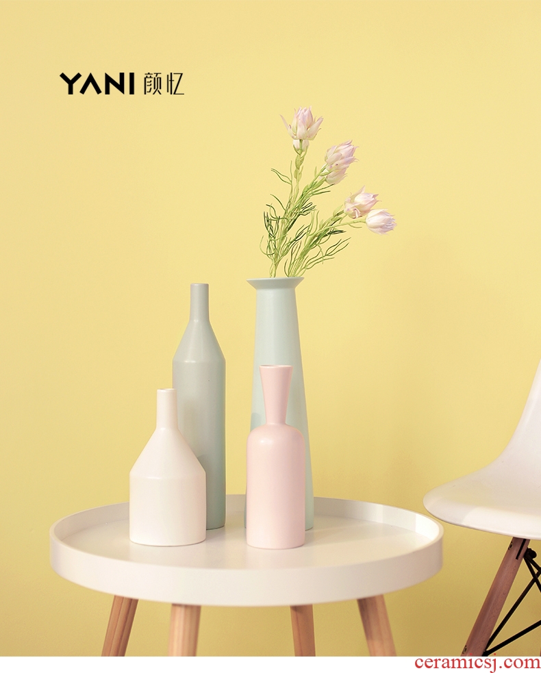 YANI yan yi Nordic ceramic vases, tea table, table ark place art morandi vases, flower art