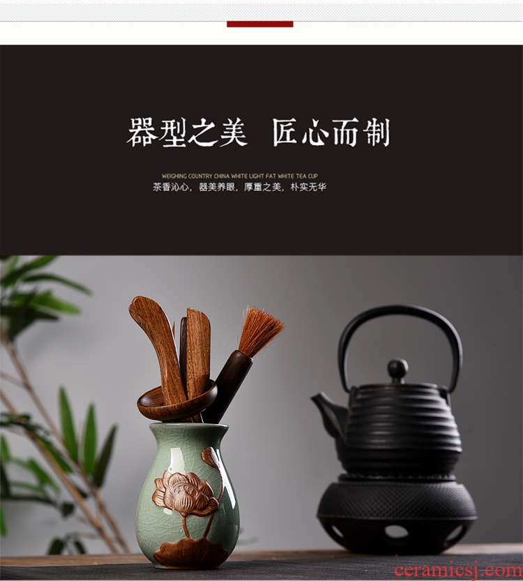 Gorgeous young ceramic tea sets tea tray accessories kung fu tea ebony tea six gentleman's tea set