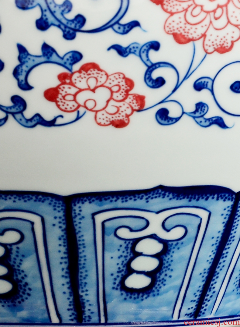Classical hand-painted tree blue-and-white youligong vase household furnishing articles adornment antique collection jingdezhen ceramics