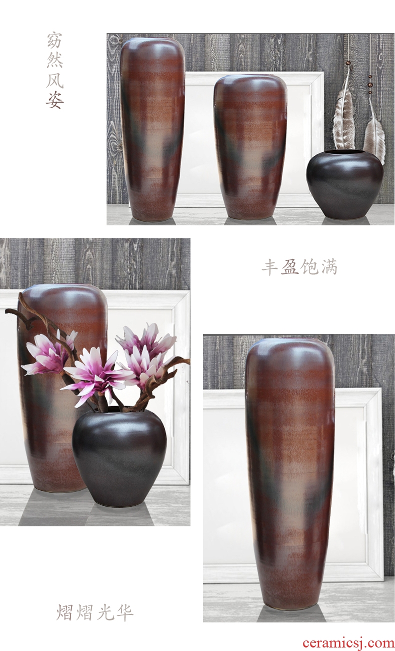 Southeast Asia style art show jingdezhen poinsettia glaze floor series ceramic hotel furnishing articles