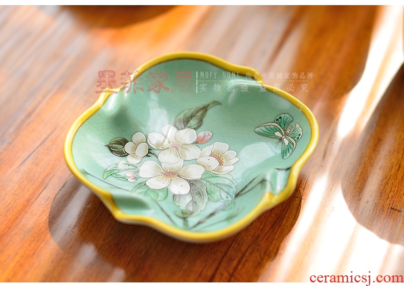 Murphy's new Chinese style classical handmade ceramic American country soap dish ashtray sitting room restaurant dried fruit plate