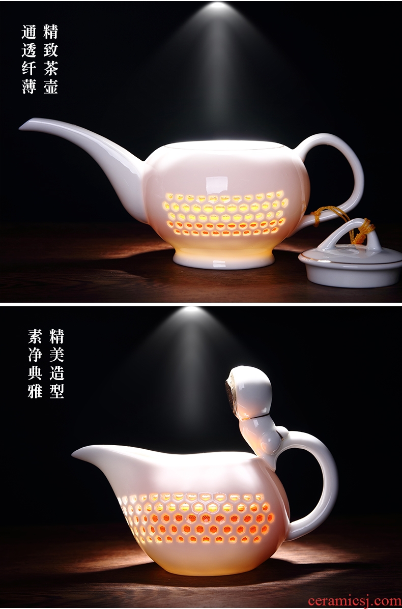 Ronkin kung fu tea set lazy people make tea device of a complete set of household hot ceramic cups suit the teapot