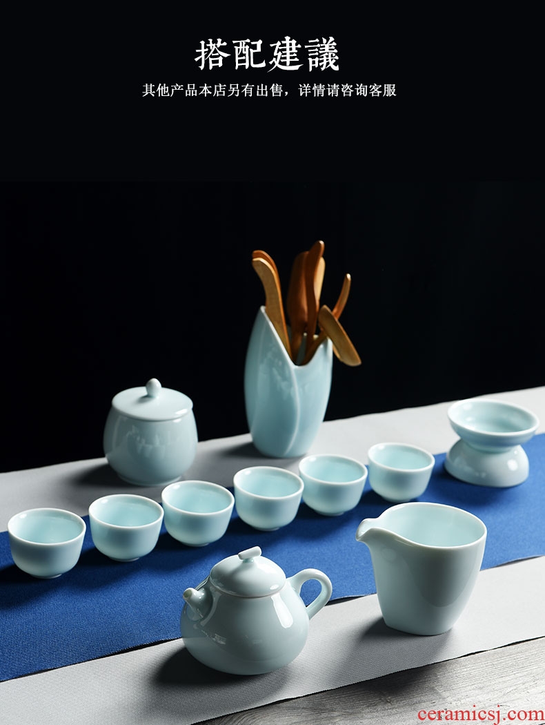 Porcelain god contracted ceramic tea 6 gentleman personality ebony bamboo kung fu tea set spare parts ChaGa teaspoon of tea art
