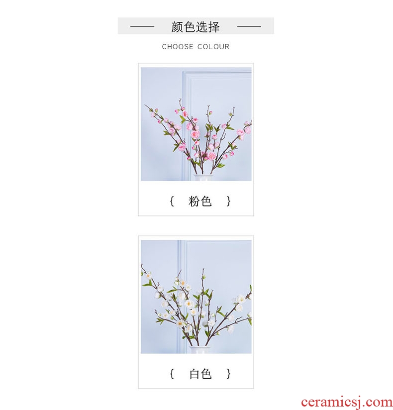 The minister ceramic plum flower simulation flowers interior furnishing articles sitting room adornment bouquets of pink flowers simulation household