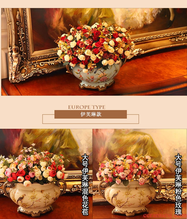 European-style decoration furnishing articles ceramic flower pot creative floral floral organ table vase sitting room decoration arts and crafts