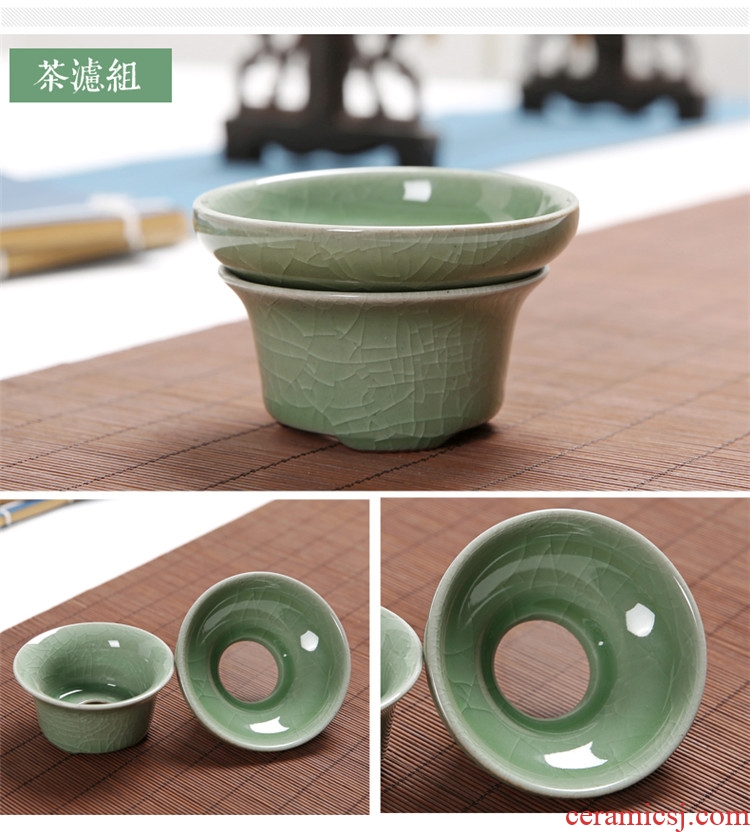Four-walled yard elder brother kiln kung fu tea set ceramic tea sets tea black tea bone jingdezhen blue and white porcelain