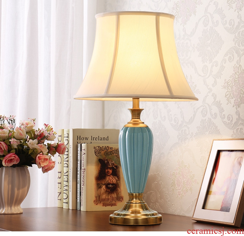 American ceramic desk lamp lamp of bedroom the head of a bed sweet romance modern marriage room sitting room study ideas