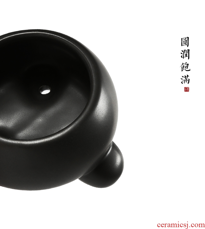 Yipin # $ceramic filter with black and white combination) Japanese tea tea strainer kung fu tea accessories