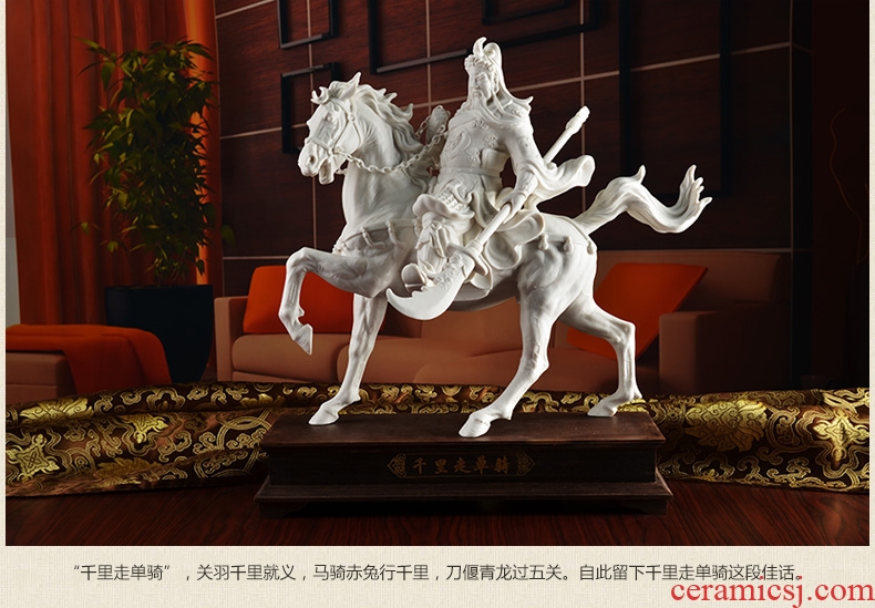 Oriental soil dehua white porcelain horse furnishing articles ceramic sculpture art creative office/li for performers