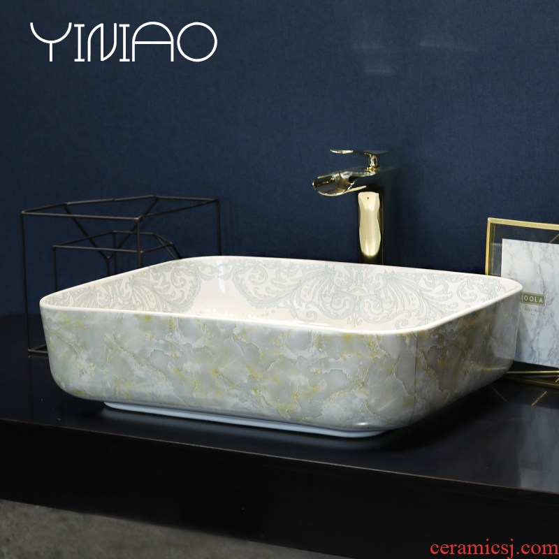 High temperature porcelain art stage basin of jingdezhen ceramic lavatory basin sink imitation marble on stage