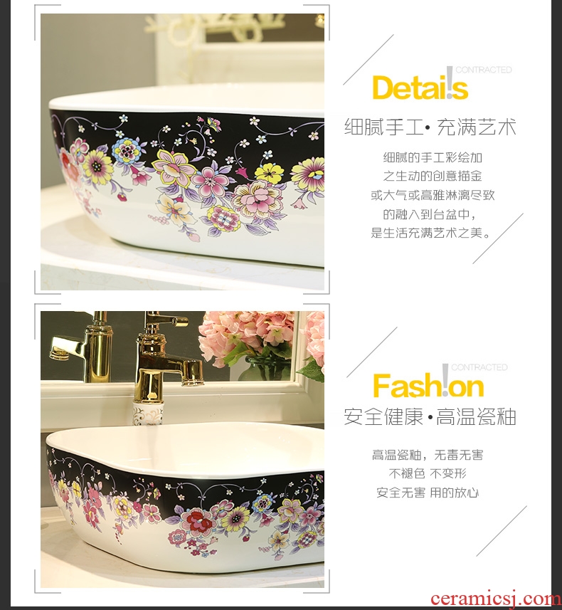 Gold cellnique lavatory jingdezhen ceramic stage basin rounded petals hand plate toilet lavabo art basin