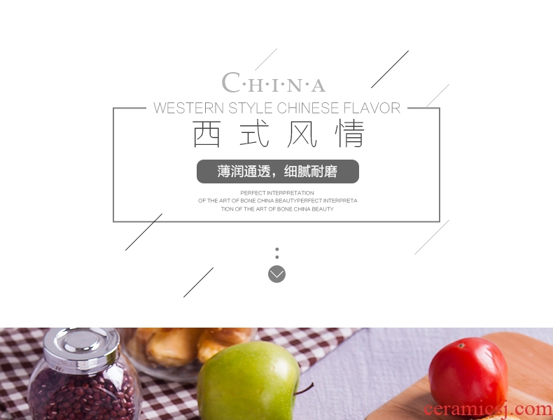 Jingdezhen white bone China tableware tea tray porcelain trays salad plate of fruit bowl pasta pizza plate