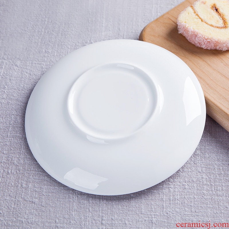 Bone porcelain saucer jingdezhen porcelain ceramic round phnom penh office cup insulation mat white cup