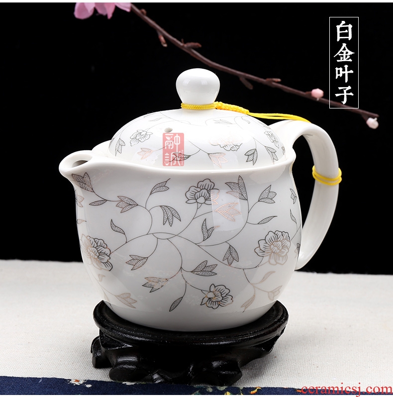 Melting cheng tea set large double single ceramic teapot jingdezhen porcelain teapot kung fu tea tea
