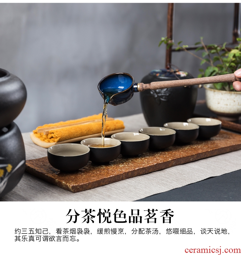 Qin Yi boiled tea ware ceramic boiling kettle black tea pu 'er tea stove home points to restore ancient ways the tea, the electric TaoLu suits