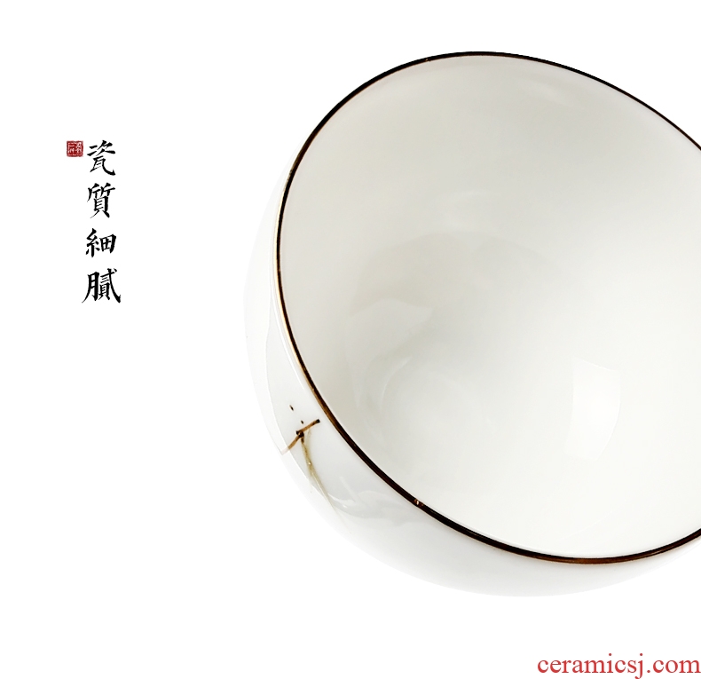 Yipin # $hand-painted paint beam koubei white porcelain tea set personal master sample tea cup glass ceramic cups