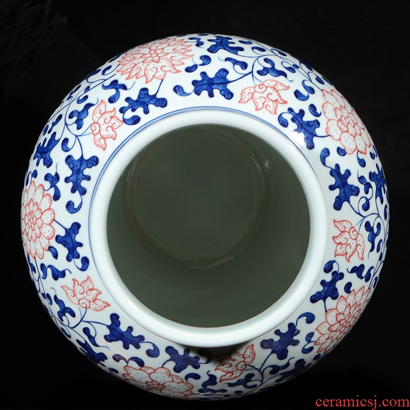 Jingdezhen ceramics imitation qianlong youligong general canister to furnishing articles Chinese sitting room adornment is placed
