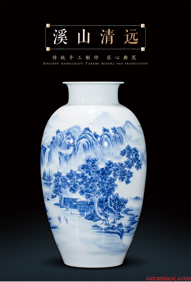 Jingdezhen ceramics hand-painted porcelain vase wine porch home wine ark adornment sitting room TV ark furnishing articles