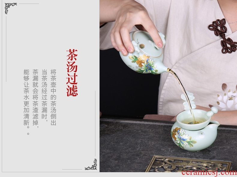 In tang dynasty pottery and porcelain of a complete set of kung fu tea sets big gift boxes on your kiln on Japanese tea ceremony