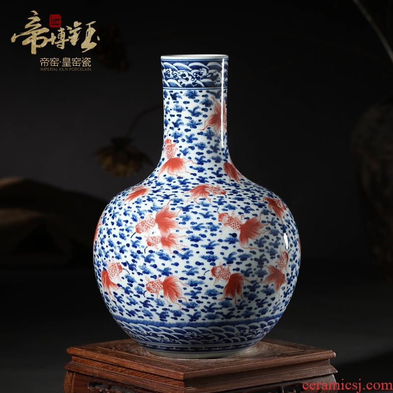 Jingdezhen ceramic vases, antique hand-painted porcelain youligong large sitting room married the tree handicraft furnishing articles