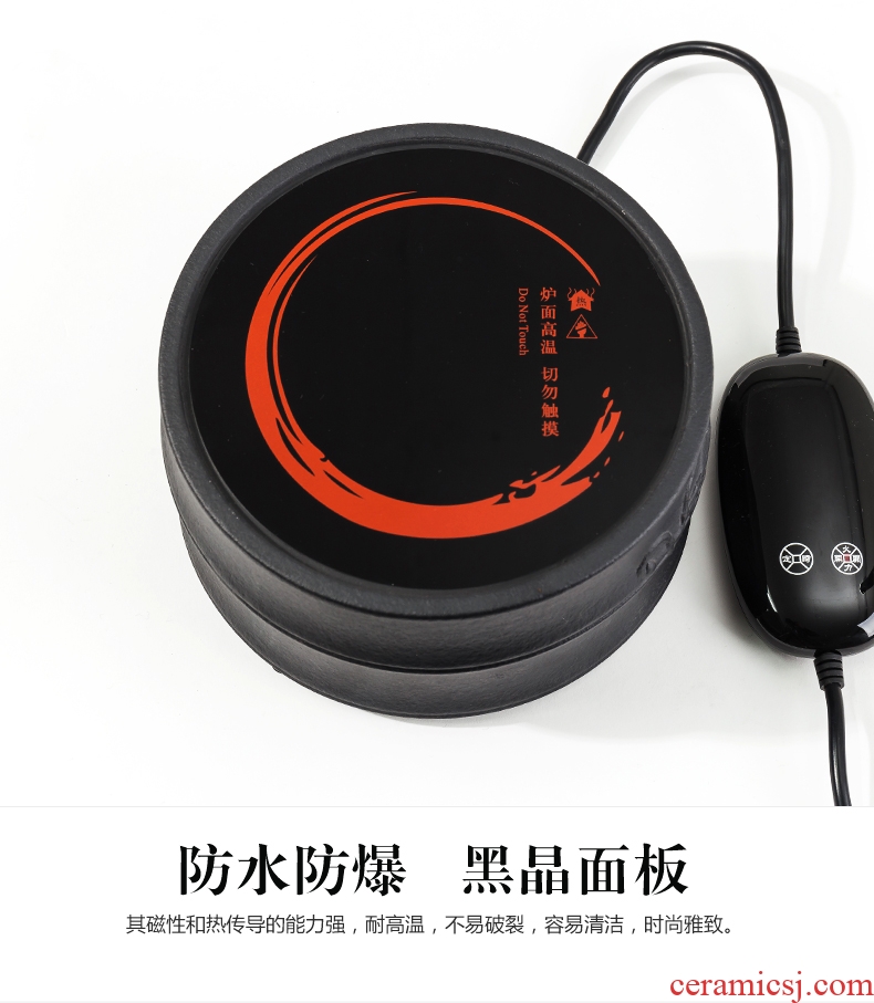 Bin DE lava-rock electric cook kung fu tea exchanger with the ceramics TaoLu household black tea pu-erh tea temperature curing pot bowl suit