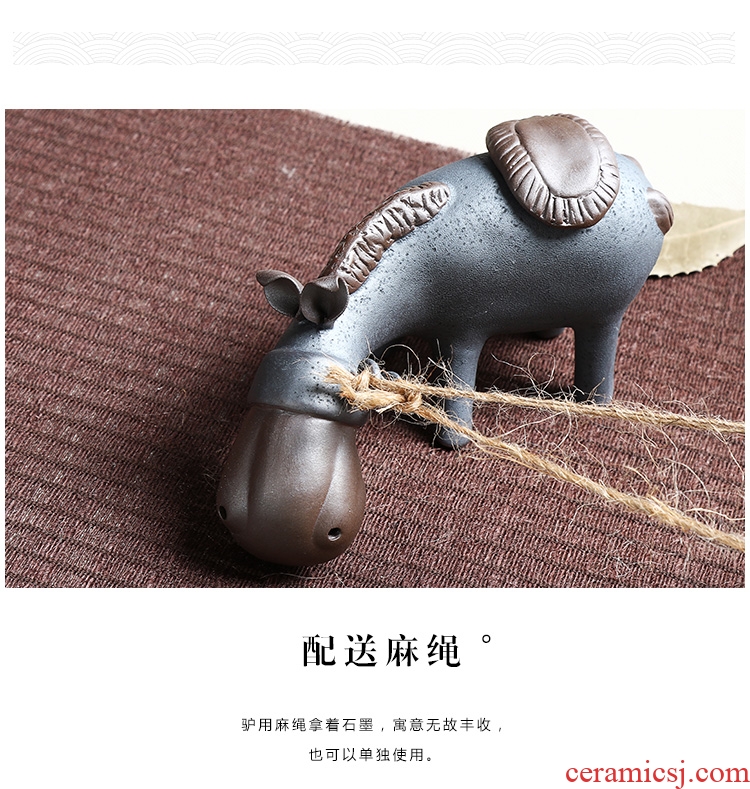 Chen xiang personality back incense back present donkey fair creative home furnishing articles the censer ceramic arts and crafts