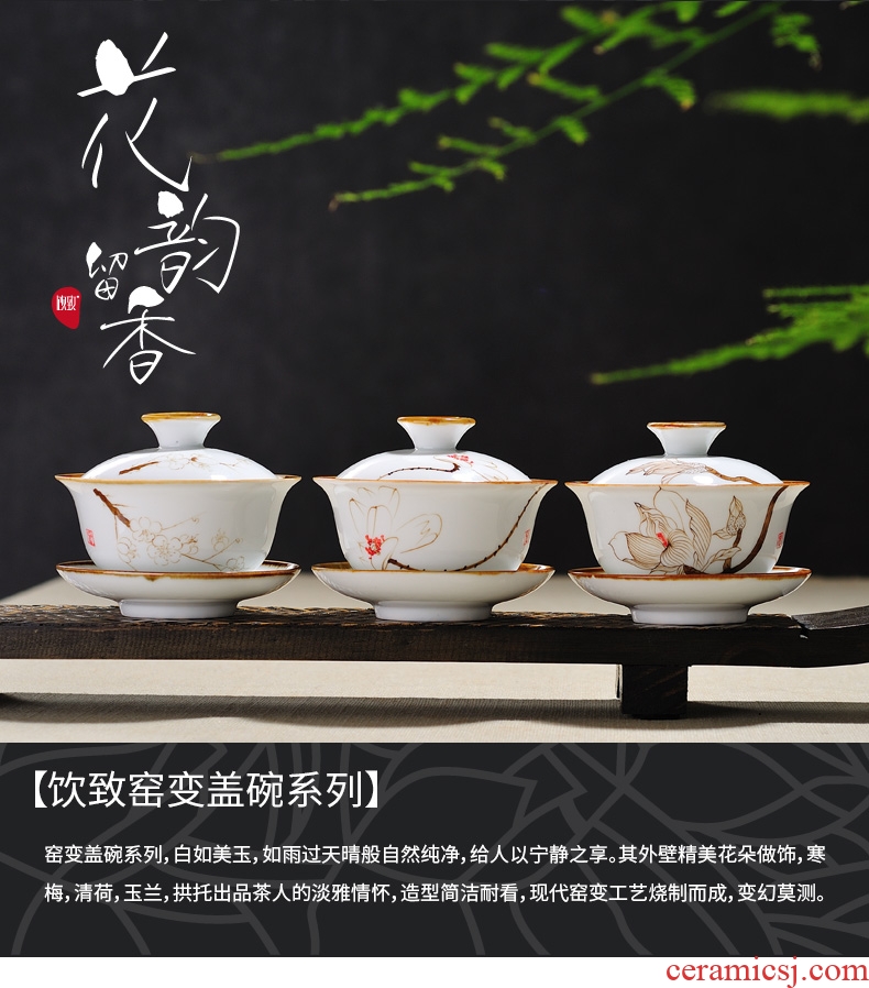 Drink to jingdezhen size tureen single white porcelain cups thin foetus tea bowl three glass ceramic kung fu tea set