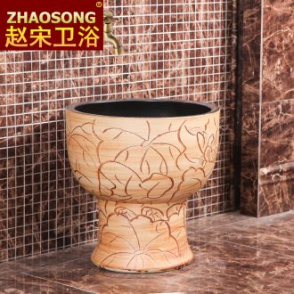 Restoring ancient ways of song dynasty ceramic mop pool toilet mop pool balcony outdoor mop mop basin integrated slot antifreeze