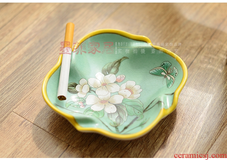 Murphy's new Chinese style classical handmade ceramic American country soap dish ashtray sitting room restaurant dried fruit plate