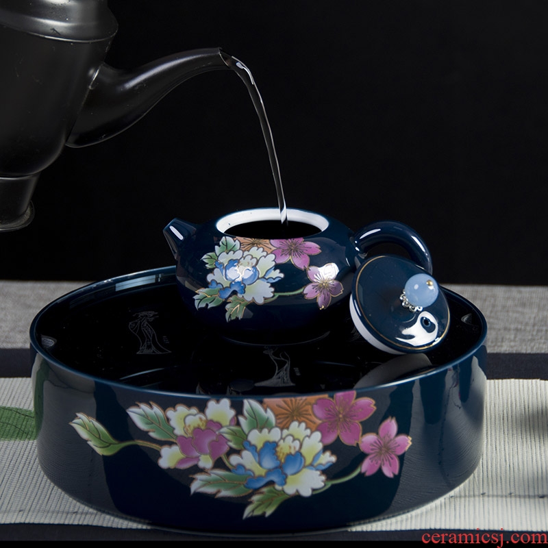 Ronkin modern simple small tea ground exchanger with the ceramics portable teapot teacup tea set the whole trip