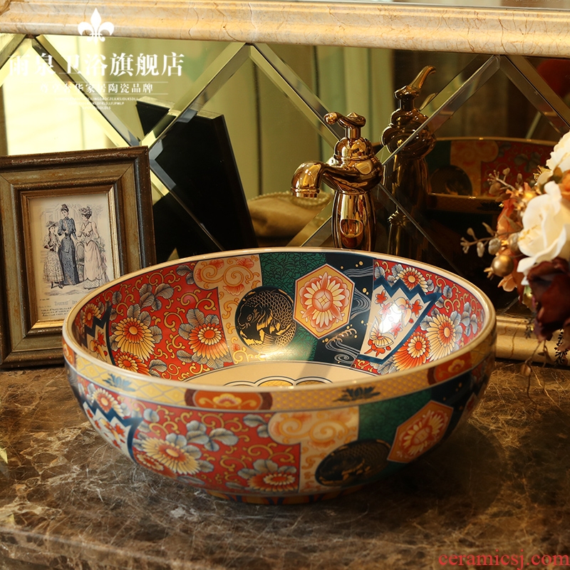 Basin stage basin art ceramic round basin is the basin that wash a face to wash your hands wash one household toilet restoring ancient ways