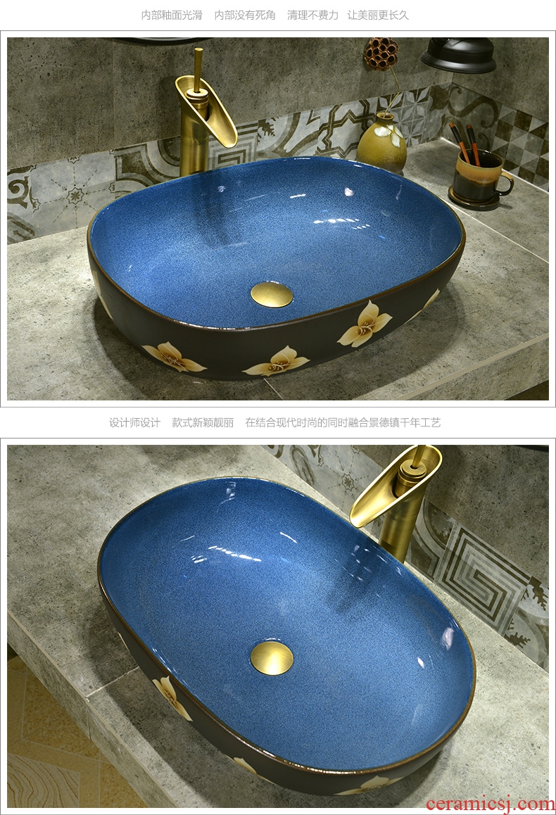 Ceramic lavabo stage basin art home wash gargle small circular lavatory toilet is the pool that wash a face