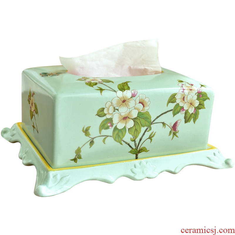 Murphy American country ceramic tissue box European rural sitting room dining-room bedroom adornment carton furnishing articles