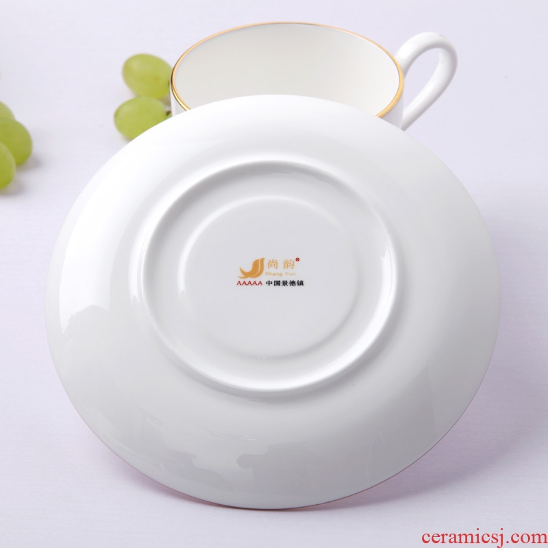 Bone porcelain saucer jingdezhen porcelain ceramic round phnom penh office cup insulation mat white cup