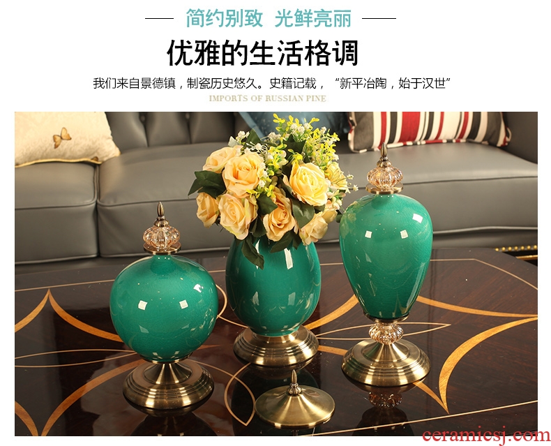 European ceramic vase furnishing articles household act the role ofing is tasted American light dry flower arranging flowers TV ark the luxury of the sitting room porch decoration