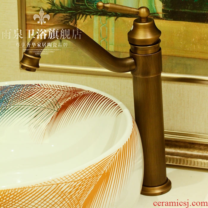 Jingdezhen sanitary ceramics stage basin art basin waist drum hole lavatory oval bathroom sinks