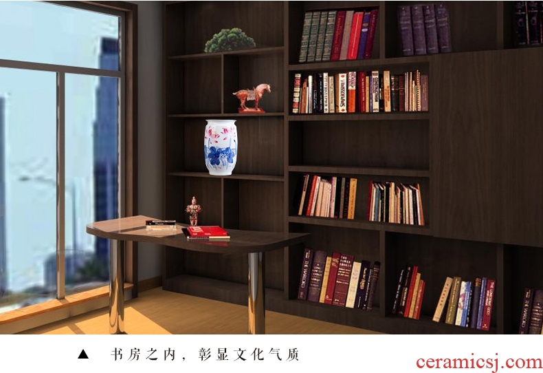 Jingdezhen ceramics hand-painted color bucket vase wine porch home decoration sitting room TV ark furnishing articles