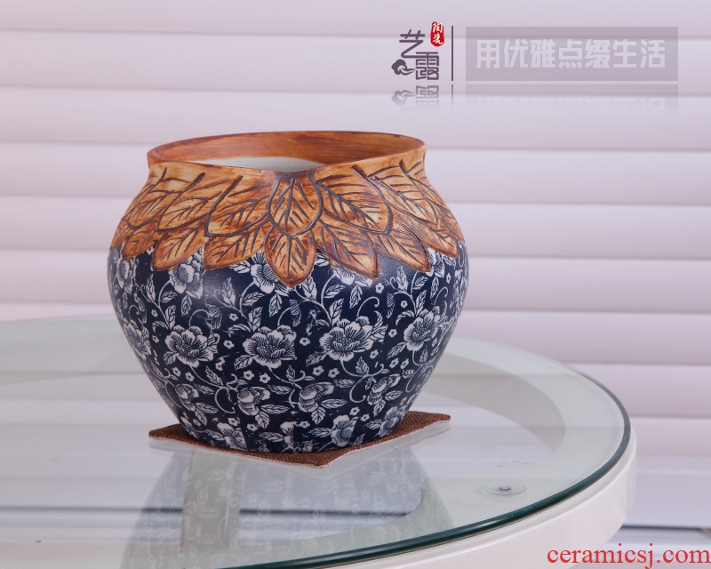 Modern Chinese art show of jingdezhen ceramic vase three-piece porch decorate household act the role ofing is tasted