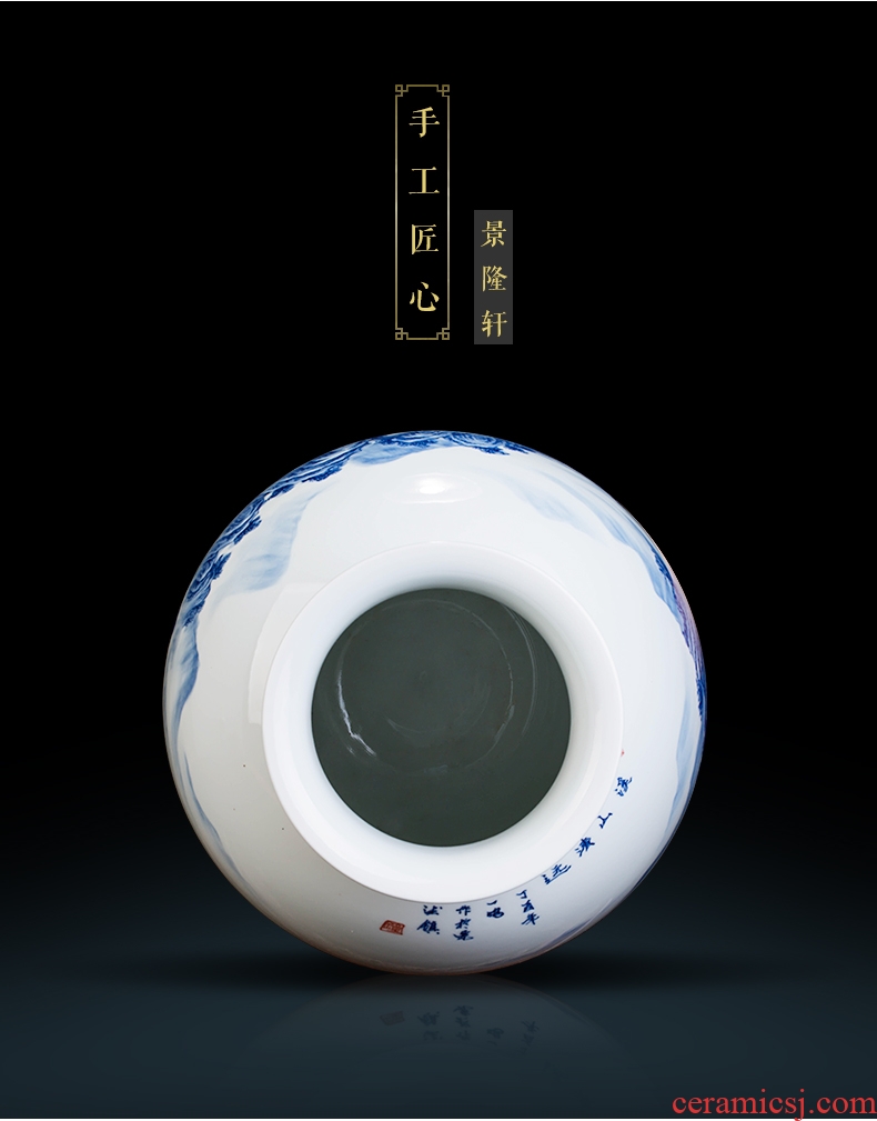 Jingdezhen ceramics hand-painted porcelain vase wine porch home wine ark adornment sitting room TV ark furnishing articles