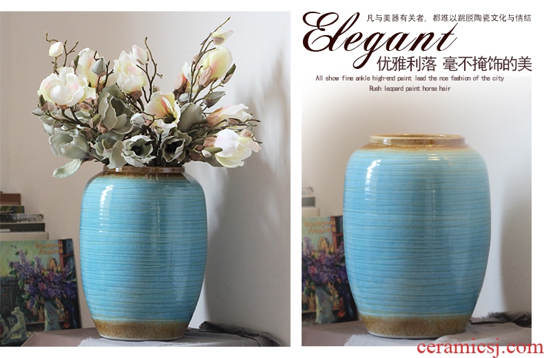 Household adornment art show contemporary and contracted jingdezhen ceramic vase Mediterranean furnishing articles sitting room vase