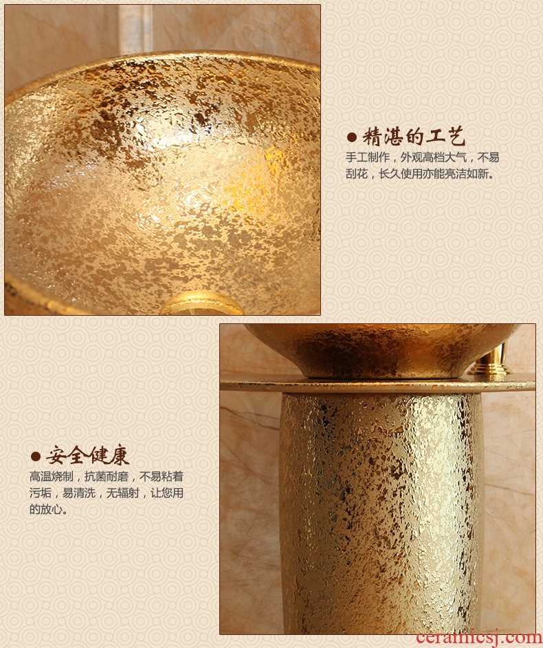 Jingdezhen ceramic column basin to lavatory toilet floor balcony column pillar lavabo art together